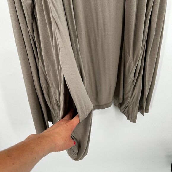 EILEEN FISHER *Flawed* Women's Taupe Brown Oversized Hooded Duster Cardigan 2X - Picture 5 of 8